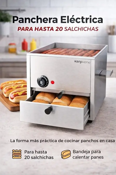 Panchera electrica con bandeja para pan