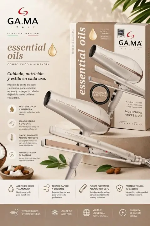 Combo secador y planchita ga.ma