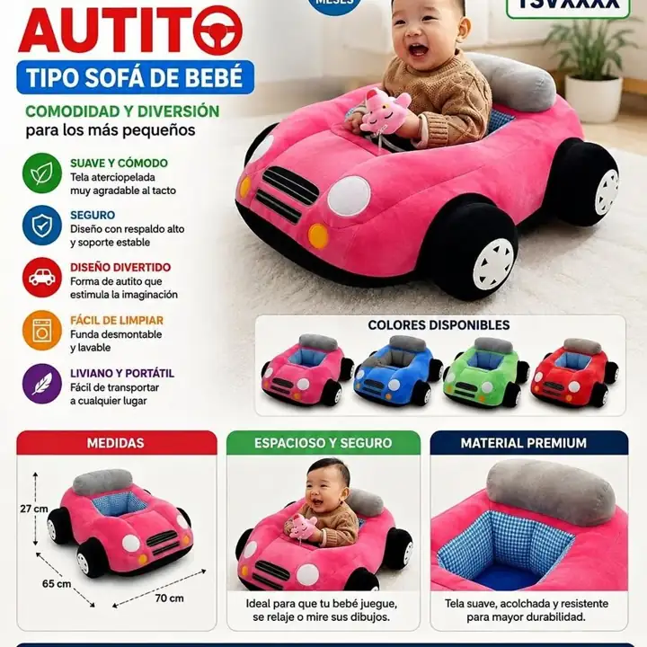 Asiento autito tipo sofa