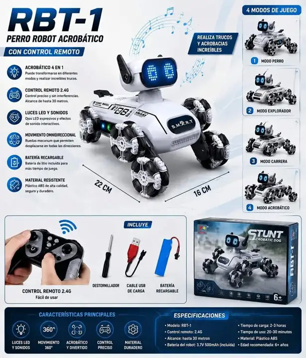 Perro robot acrobatico