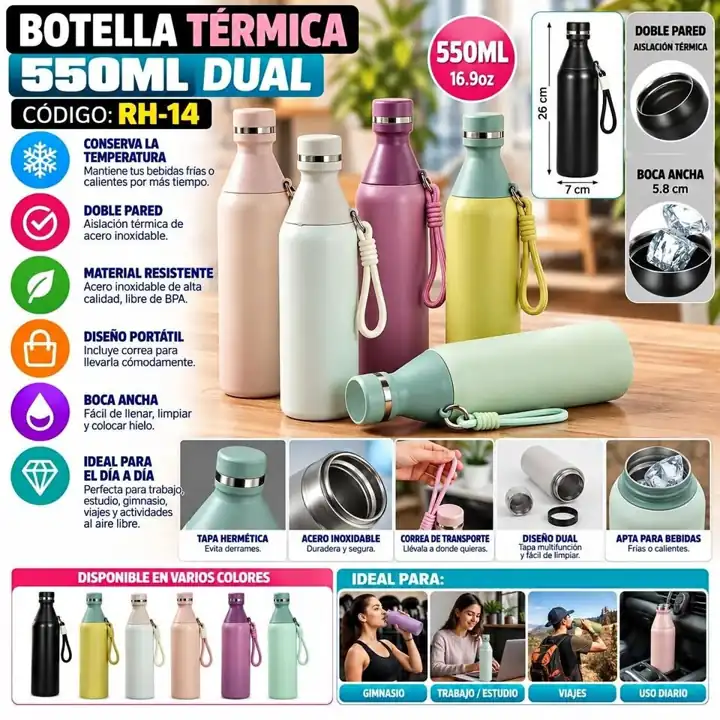 Botella termica 550ML dual