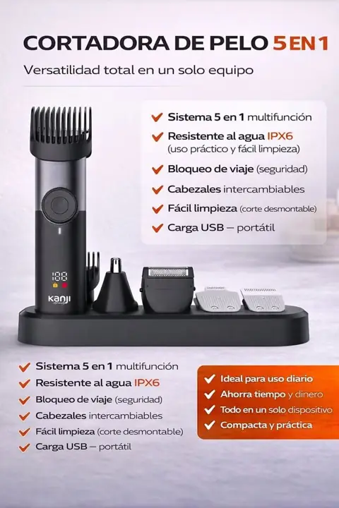 Cortadora de pelo 5EN1 Kanji