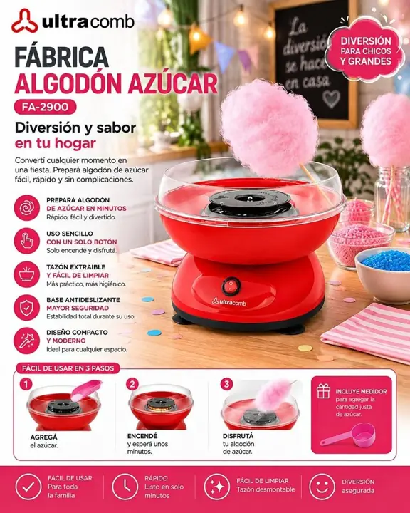 Fabrica de algodon de azucar marca Ultracomb