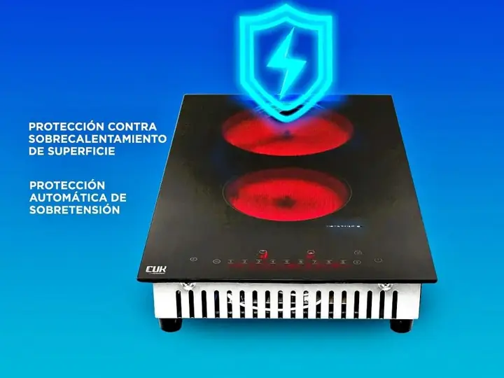 Anafe electrico 2 hornallas empotrable 1200+1800W