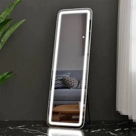 Espejo de piso con luz LED