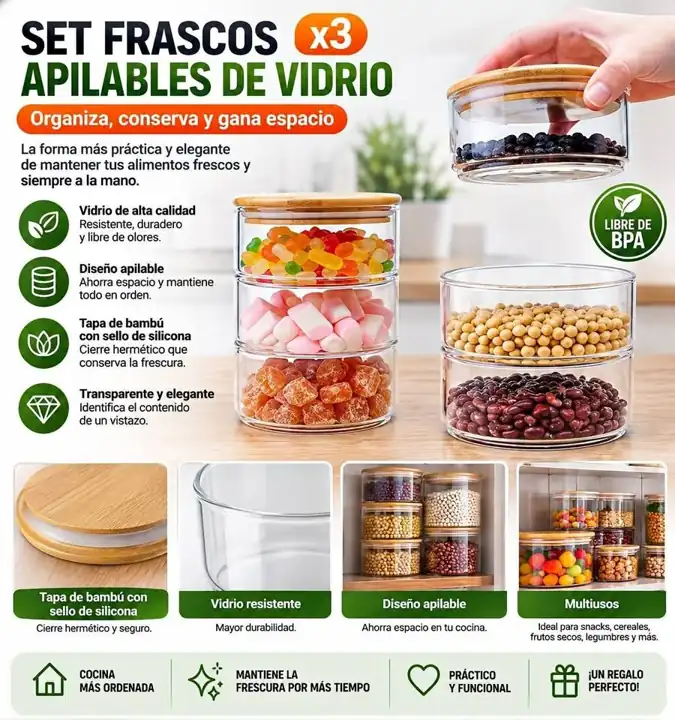 Set FRASCOSX3 vidrio