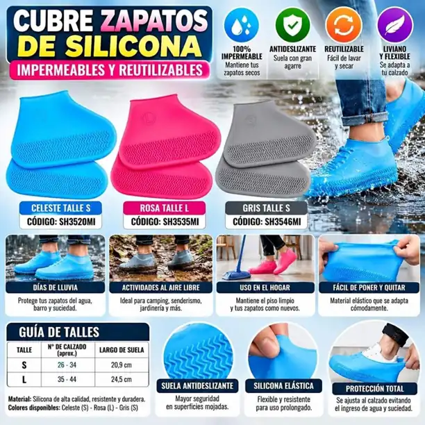 Cubre zapatos de silicona