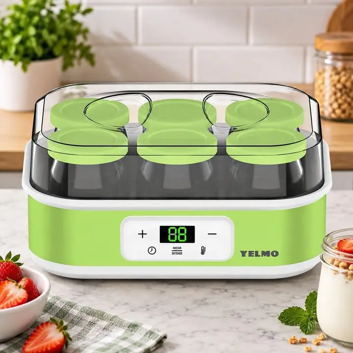 Yogurtera yelmo de 6 jarros 20W