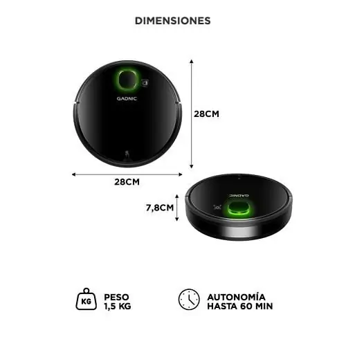 Aspiradora robot inteligente anti caida