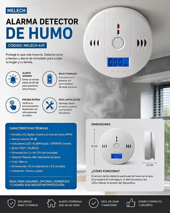 Alarma detector de humo