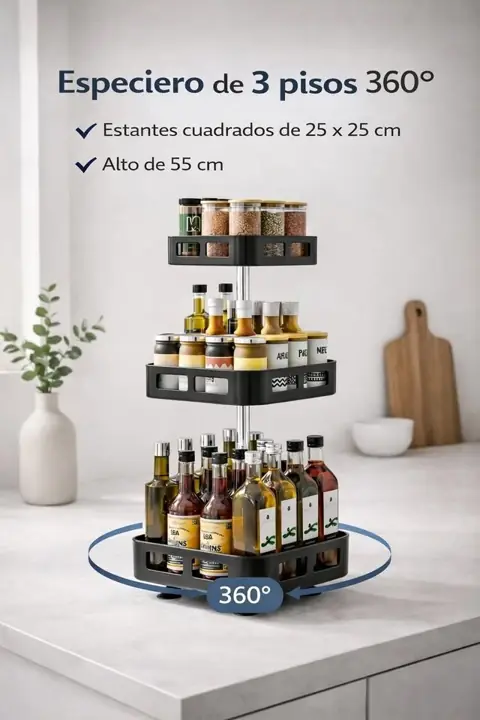 Especiero de 3 pisos 360