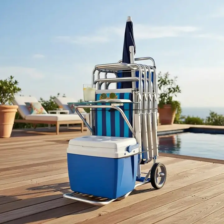 Carrito mesa plegable playero