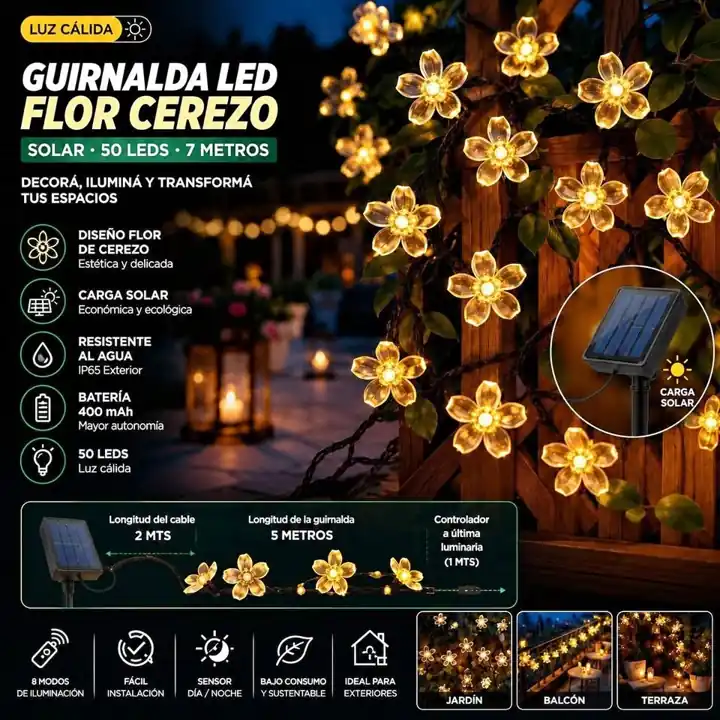 Guirnalda LED flor cerezo