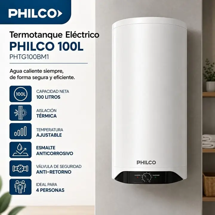 Termotanque electrico 100L Philco