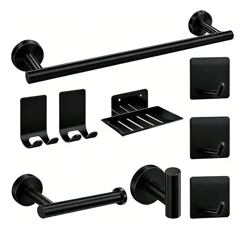 Juego de accesorios acero inoxidable 9 piezas