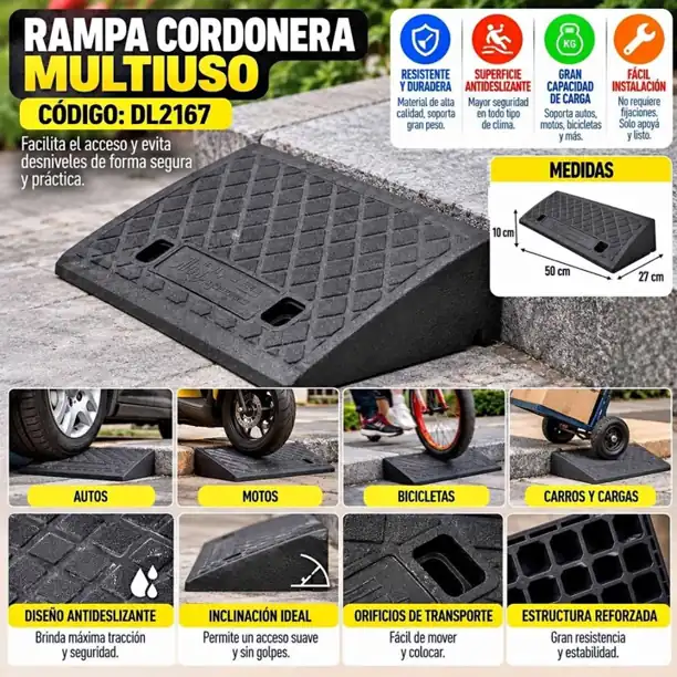 Rampa cordonera multiuso