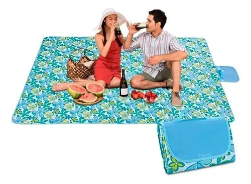 Alfombra manta para picnic camping playa