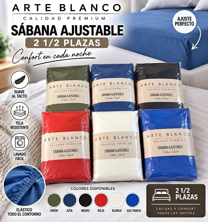 Sabana ajustable 2PLAZAS y media