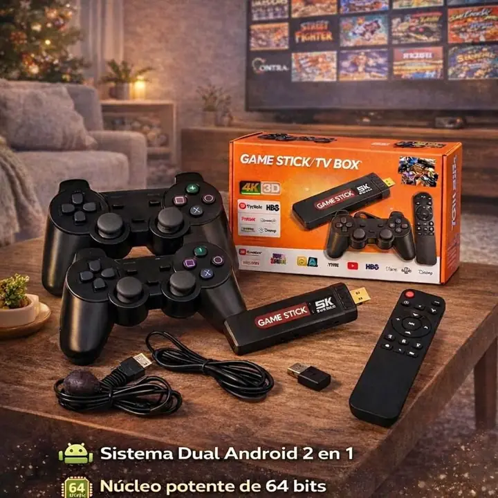 Consola 2 en 1 game stick y TV box