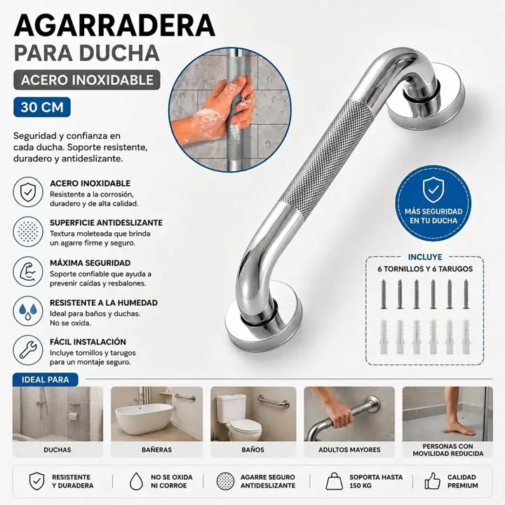 Agarradera para ducha