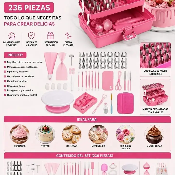 Set de reposteria 236 piezas