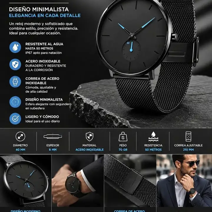 Reloj ares minimalista