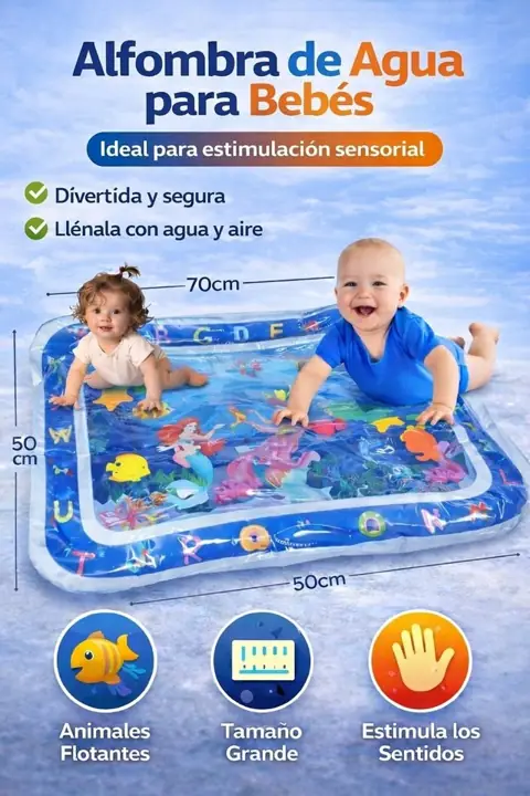 Alfombra inflable para bebes 69x50 cm