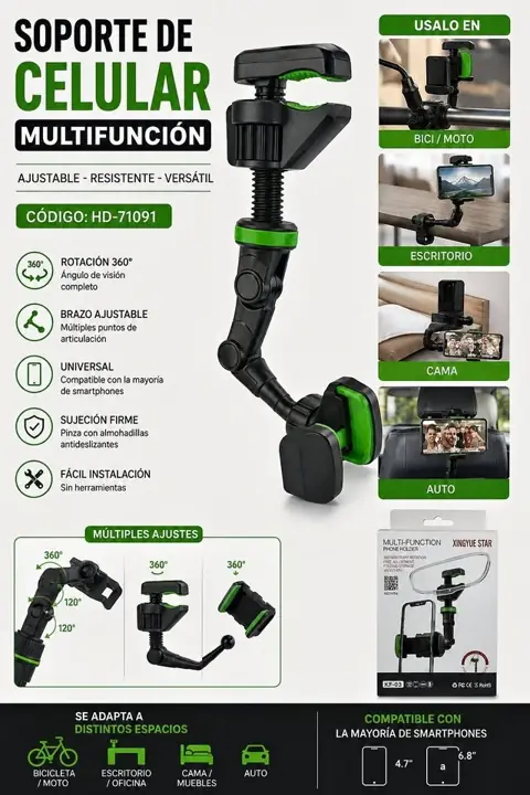 Soporte de celular multifuncion HD-71091