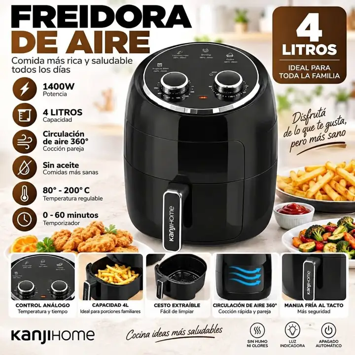 Freidora de aire 4 litros