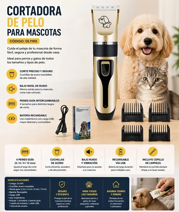 Cortadora de pelo para mascotas
