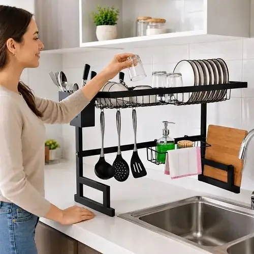 Secaplatos escurridor de acero