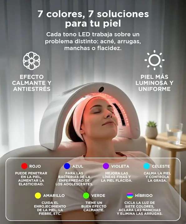 Cabina facial LED tactil