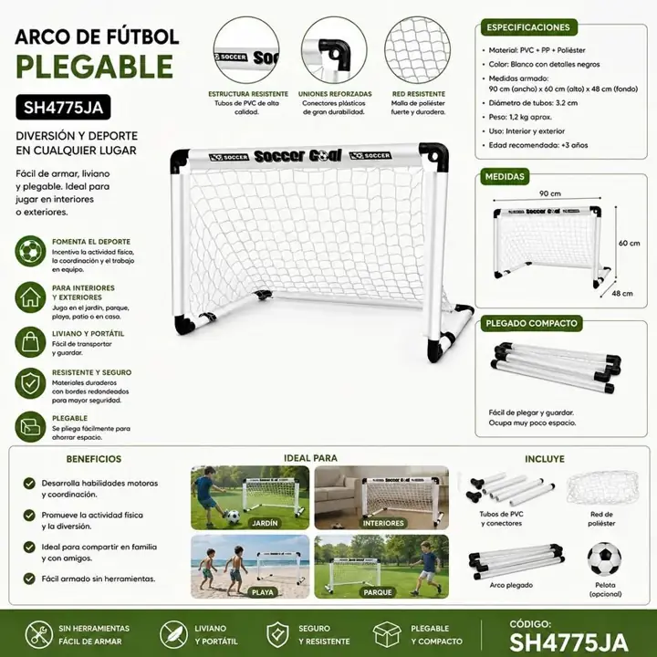 Arco de futbol plegable
