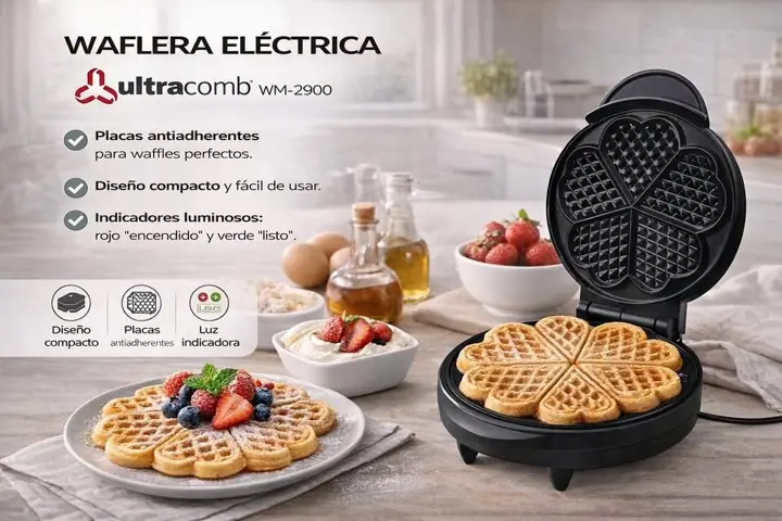Waflera electrica corazones Ultracomb