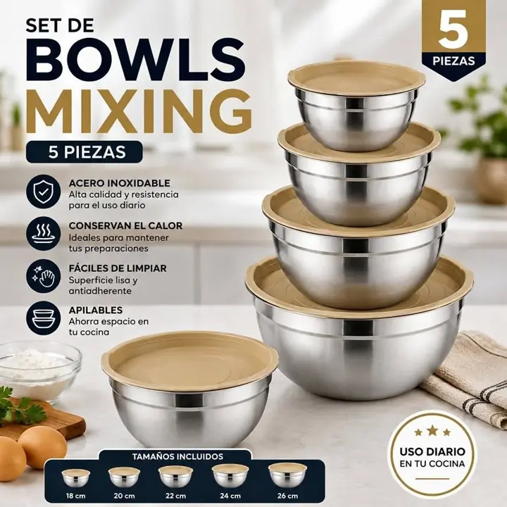 Set de bowls 5 piezas