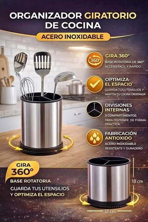 Organizador giratorio de cocina
