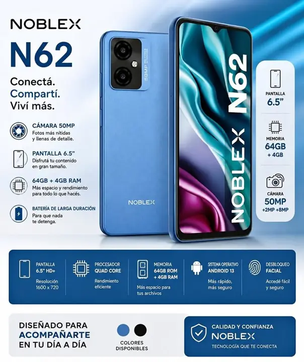 Celular Noblex nuevo 64GB-4GB RAM
