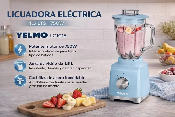 Licuadora electrica yelmo 1.5LTS