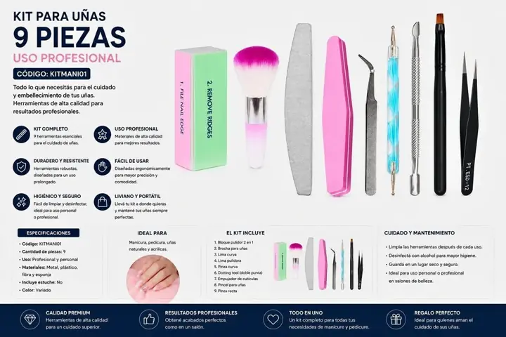 Kit profesional de uñas