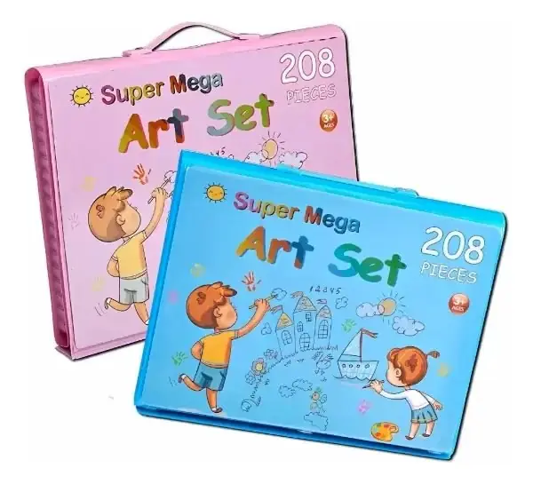 Mega set artistico 208 piezas para dibujar