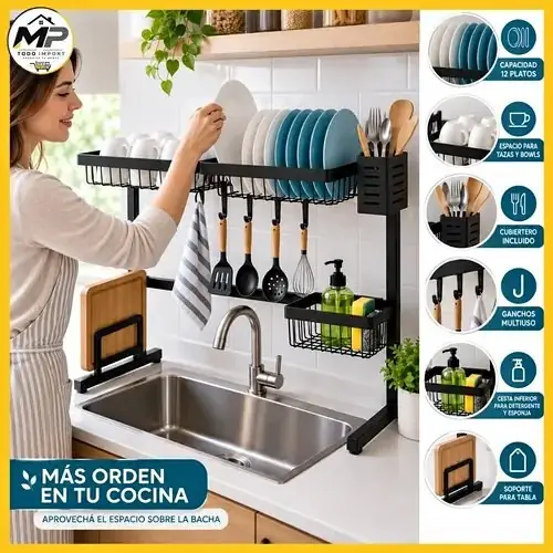 Rack escurridor organizador