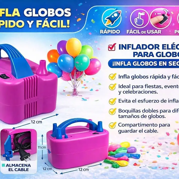 Inflador electrico para globos