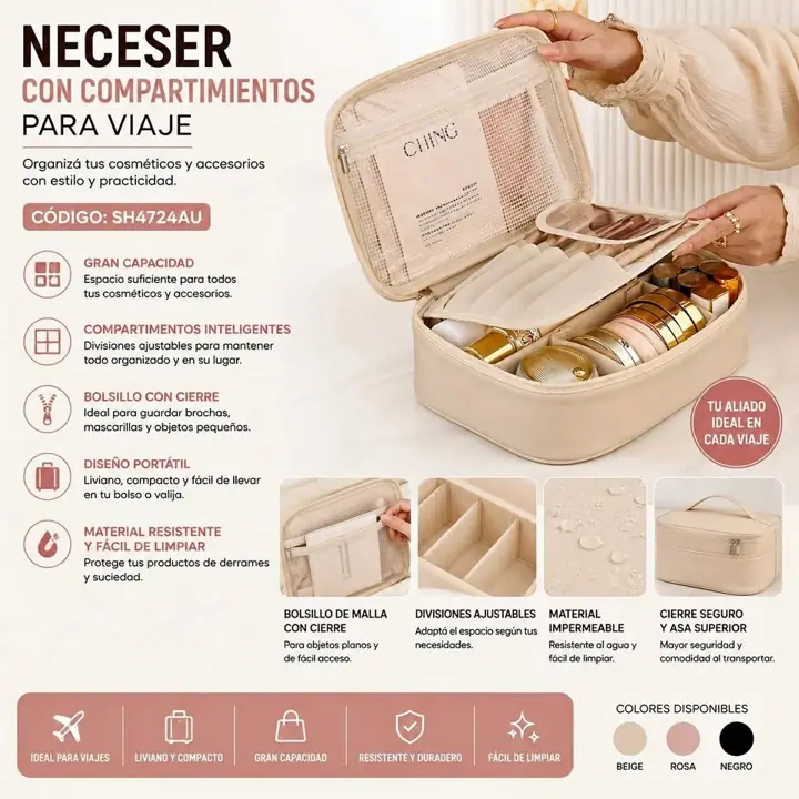 Neceser con compartimientos