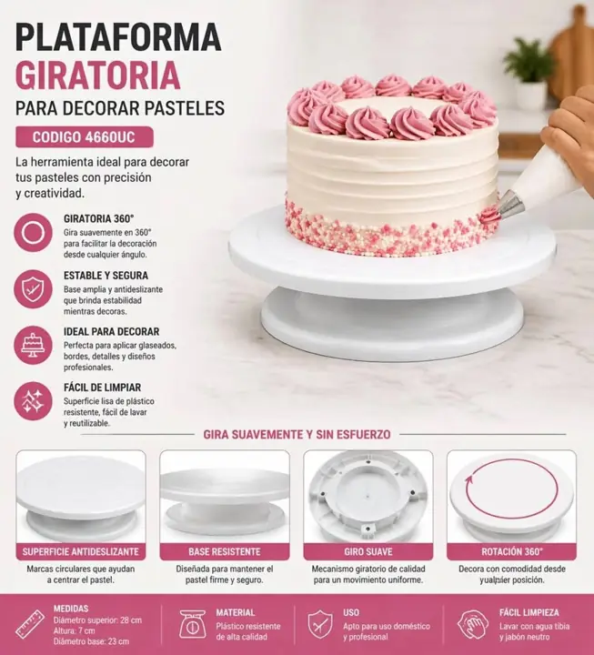 Plataforma giratoria para tortas