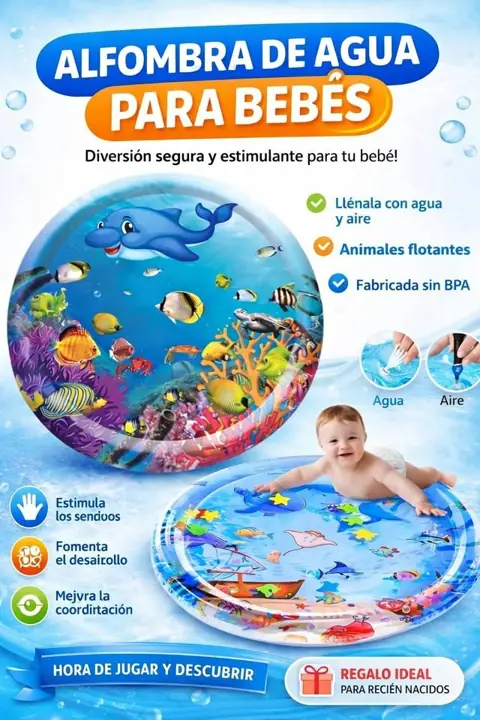 Alfombra inflable para bebes 100X100CM