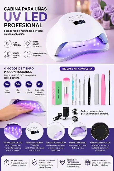 Cabina para uñas UV LED