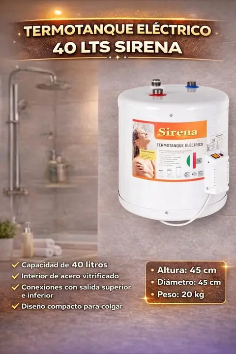 Termotanque sirena 40 lts