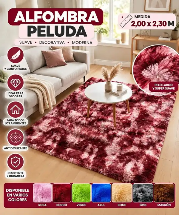 Alfombra-tapete peluda