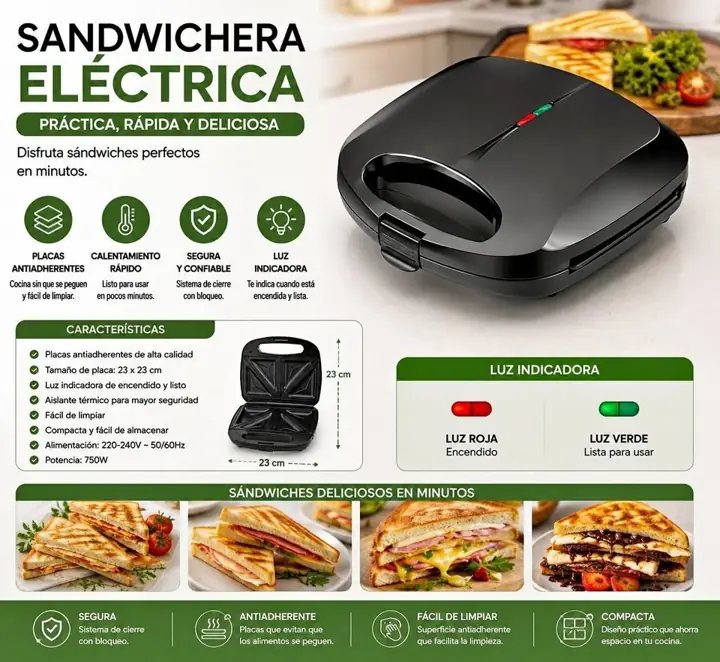 Sandwichera electrica