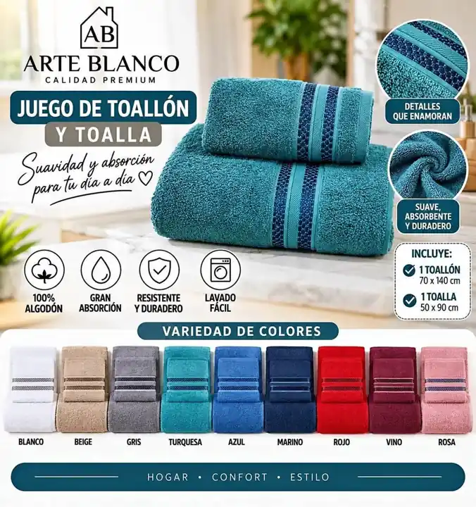 Set toallon y toalla